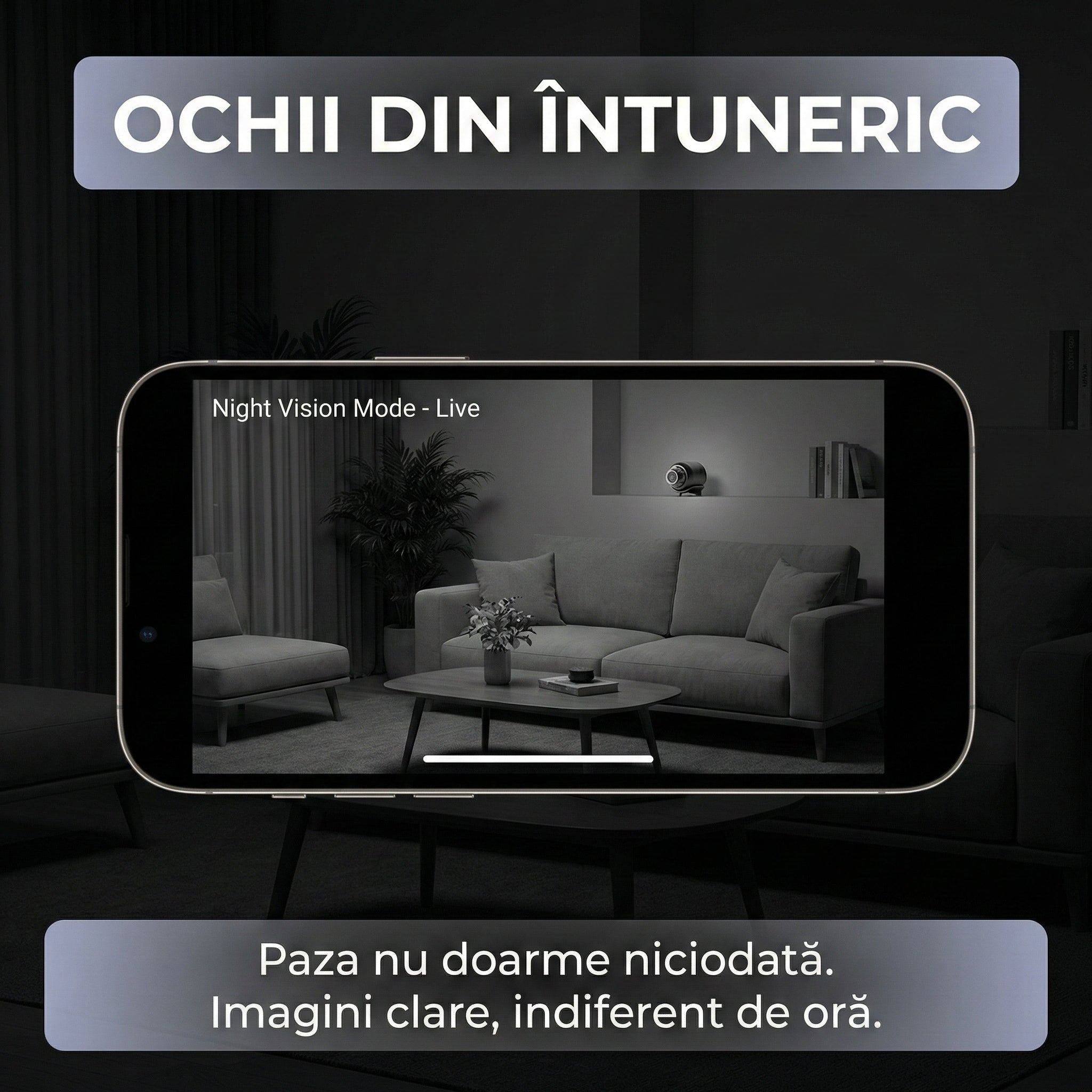 Mini Cameră de Supraveghere WiFi X5, Full HD 1080p, Night Vision, Audio-Video, Ascultare în Timp Real, Negru