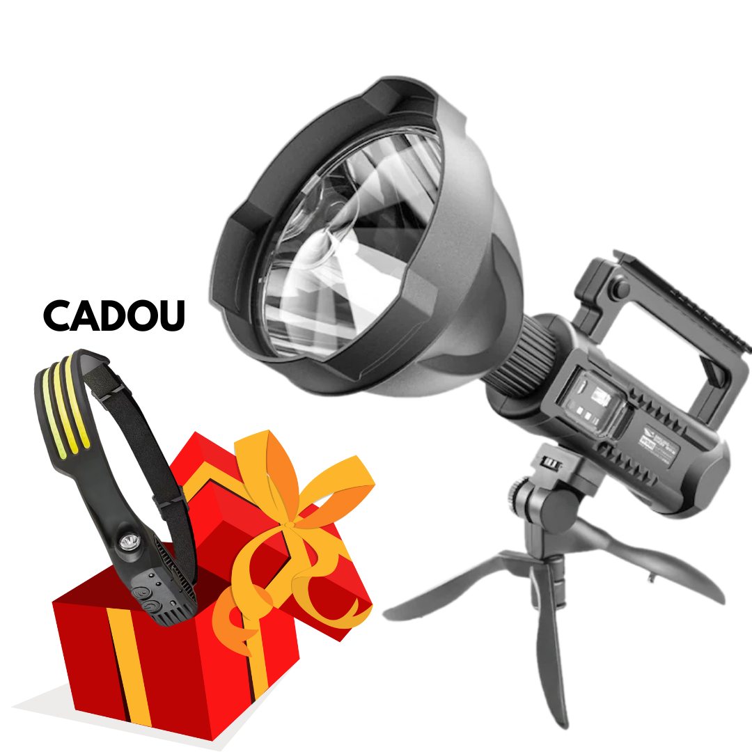 Lanterna cu LED 200W cu incarcare solara + CADOU Lanterna de cap cu 3 Benzi LED