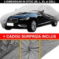 Prelata Universala Pentru Autoturisme, Acopera Complet Masina, Usor de Depozitat, Gri