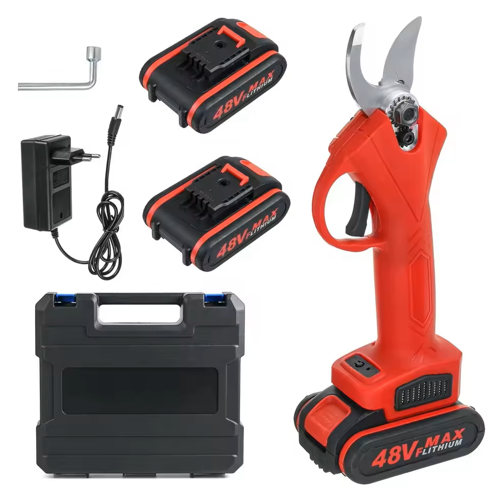 Trusă Foarfeca Electrică cu 2 Acumulatori 48v, pentru Grădină, Baterie 5000mAh