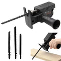 Adaptor Ferăstrău Pendular pentru Bormașină, Include 3 Lame pentru Lemn și Metal