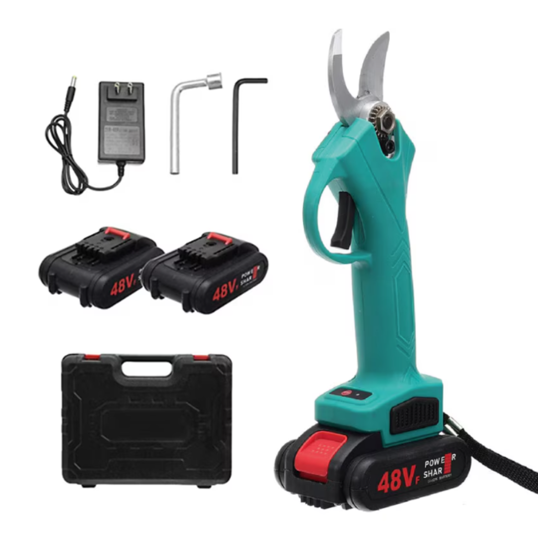 Foarfeca electrica pentru taierea crengilor si plivire, 2 acumulatori 48V