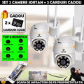 LICHIDARE STOC: SET 2 X Camera Smart Color Jortan Surveillance2® Wifi, IP Vizualizare Live Prin Aplicatie, Senzor de Miscare, 64 GB carduri + CADOU SURPRIZA
