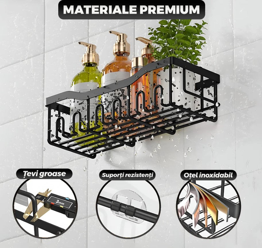 Set 5 Rafturi Adezive pentru Baie & Bucătărie – Organizare Fără Efort!