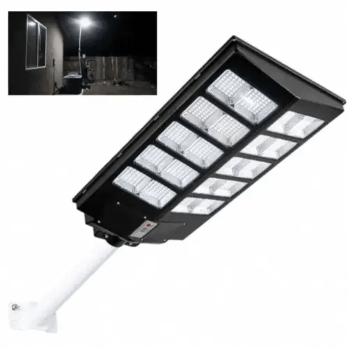 Lampa Stradala Cu Incarcare Solara VELORA, Panou Solar Integrat,  Putere Mare + Stalp De Sustinere CADOU + Acesorii+Lampa Solara 100x Led CADOU