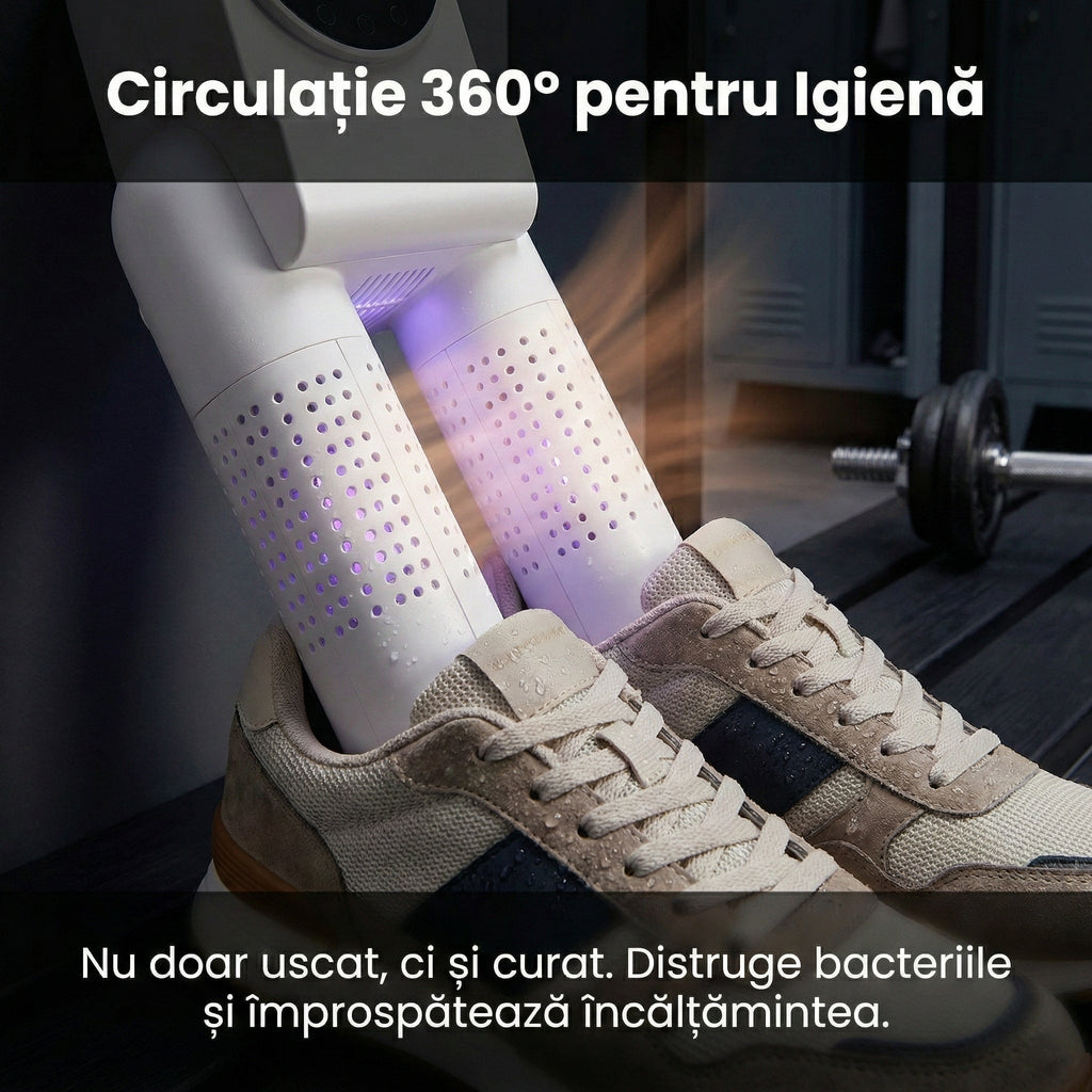 Uscător Electric DryBoost pentru Încălțăminte 150W cu Sterilizare UV