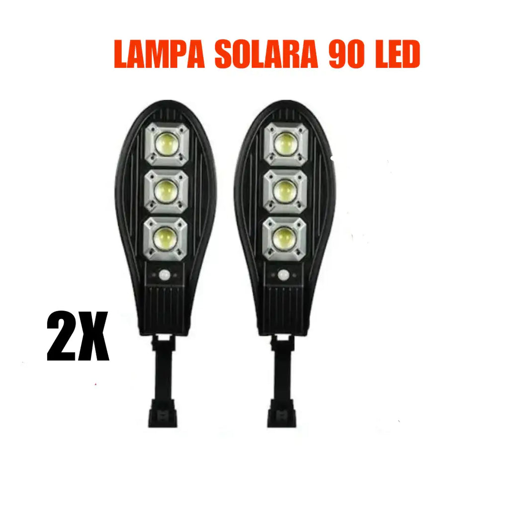 Set 2 x Lampa Solara stradala 90 LED-uri