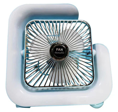 1+1 GRATIS: Ventilator Colorat Portabil Cu Lumina RGB, 3 Trepte de Viteza si Încarcare USB