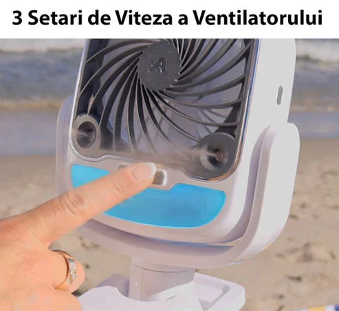 Mini Racitor Portabil Cu Apa Si Gheta Arctic Cool 360° Ideal Pentru Cort, Carucior Bebe
