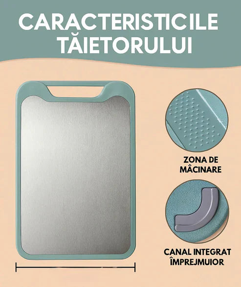 Fund De Tocat Profesional Din Otel Inoxidabil, 35 x 22 CM