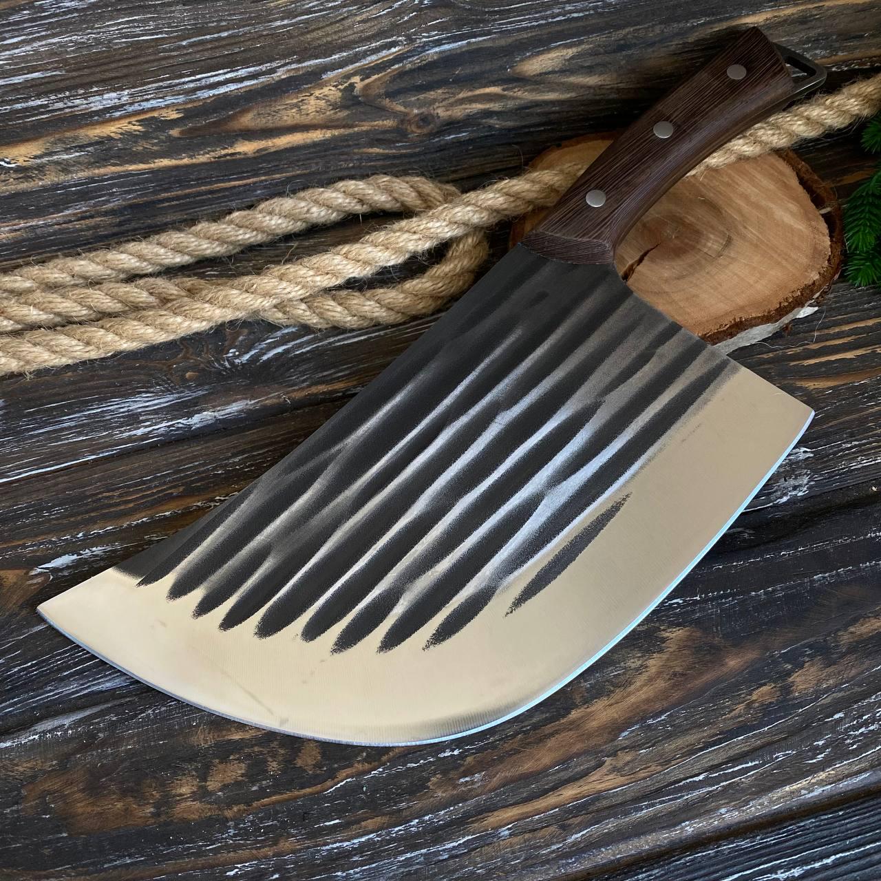 Satâr Bucătărie pentru Carne și Oase, 34 cm, Construcție FullTang, Dragon, Grosime 4mm