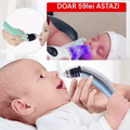 Aspirator Nazal Electric, Pentru Copii, Cu 2 Capete De Silicon, 5 Trepte De Putere Si Cablu USB, Verde