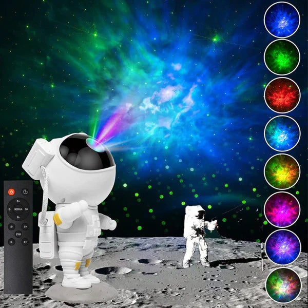 Lampa ASTRONAUT MagicTime® cu proiectia galaxiei pe tavan