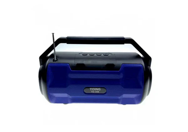 Boxa Portabila cu Radio FM, Lanterna, Incarcare Solara sau La Curent, Lumini RGB, Suport Card, Port USB
