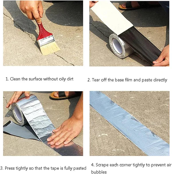 Banda Adeziva Durabila, Rezistenta La Apa si Temperaturi Inalte, Pentru Reparatii si Izolatii, 5 cm x 10 m, 1+1 CADOU