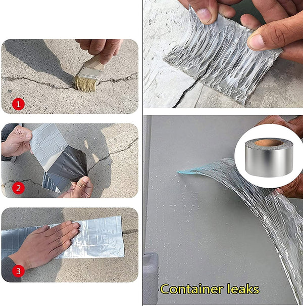 Banda Adeziva Durabila, Rezistenta La Apa si Temperaturi Inalte, Pentru Reparatii si Izolatii, 10 cm x 5 m, 1+1 CADOU