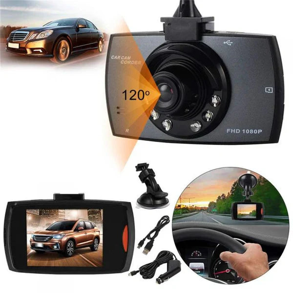 Camera de Bord DVR HD Night Vision, Ecran 2.7 inch, Senzor de miscare + Card 64 GB CADOU
