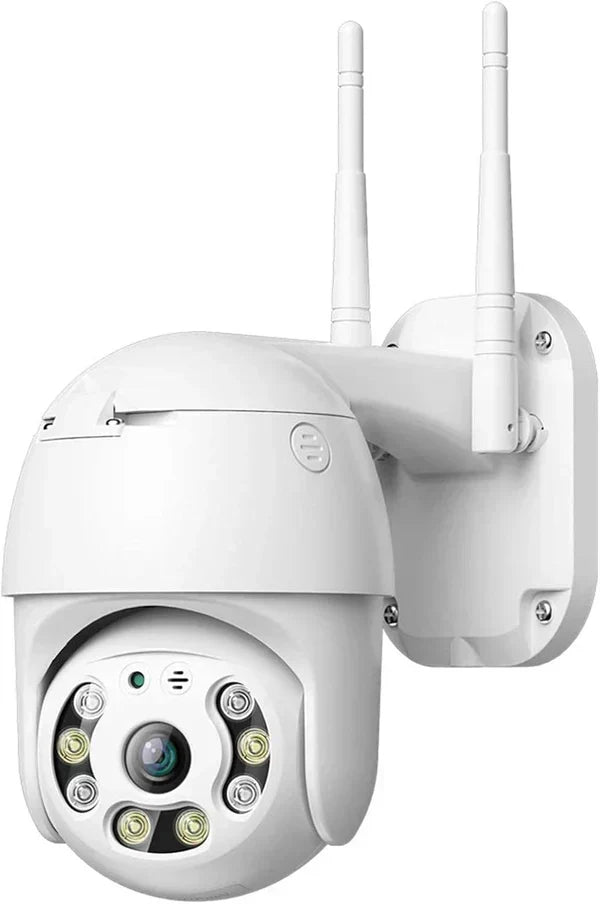 Set Promo: 2 Camere De Supraveghere Wifi Smart, Full HD, Senzor de Miscare, IP66, Aplicatie Telefon + 2 Carduri 64 GB