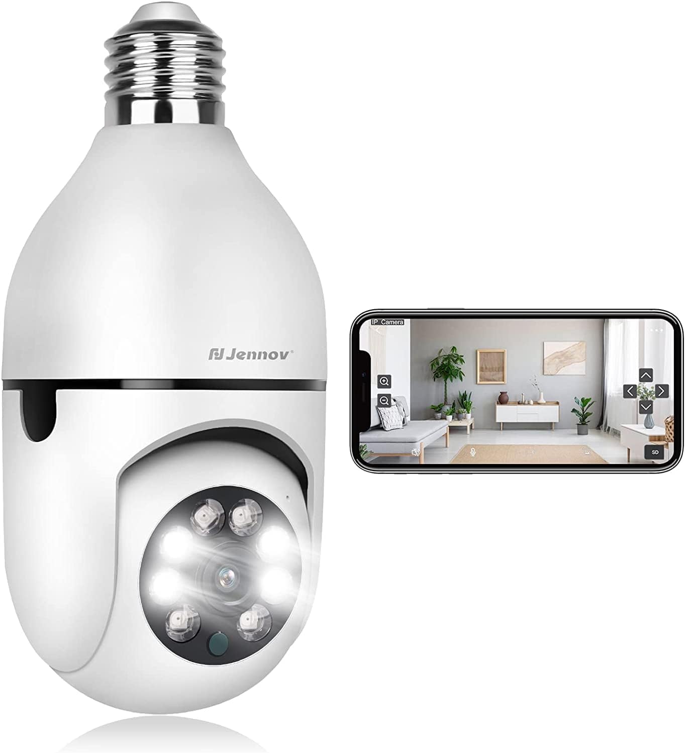 Camera  WI-FI Smart-Bulb, tip bec cu Senzor de Miscare si Aplicatie Telefon