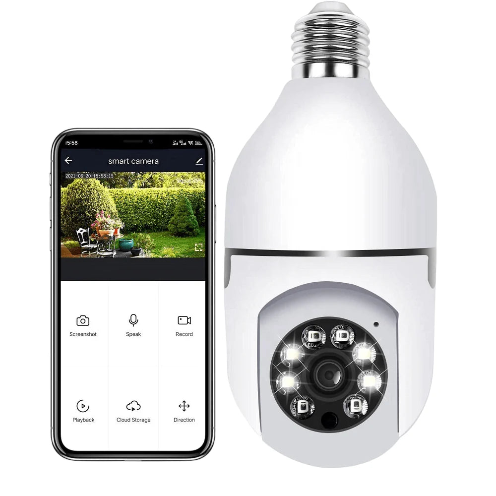 Camera  WI-FI Smart-Bulb, tip bec cu Senzor de Miscare si Aplicatie Telefon