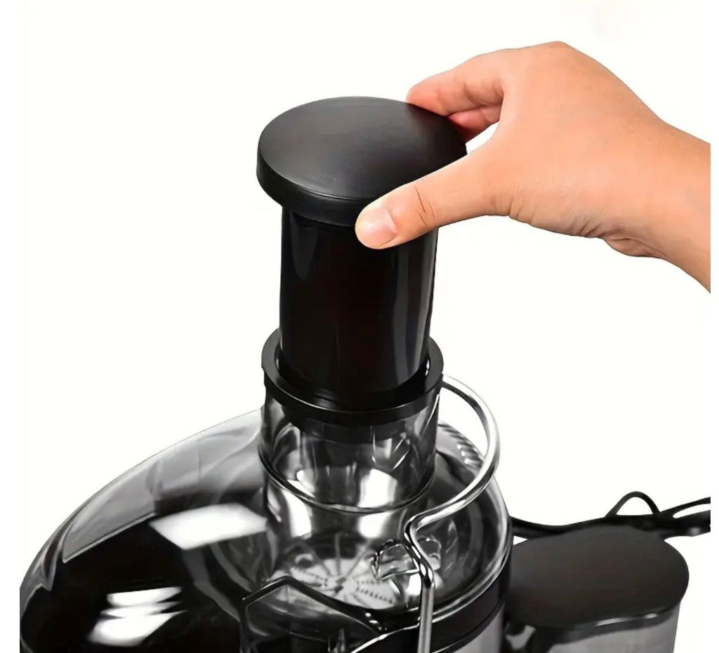 Storcator Electric 1400W, JUICY PRO 5 ,Recipient Pulpa 600 ml, 2 Trepte de Viteza, Lama si Sita din Inox, Tub Alimentare Generos, Rapid si Eficient pentru Fructe si Legume