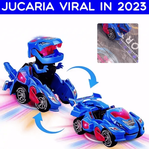 Dinozaur Transformer, Cu Muzica si Lumini, Interactiv, Rosu
