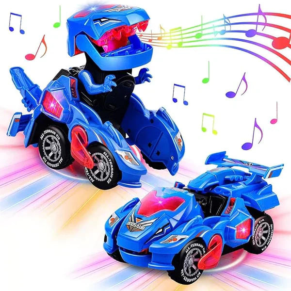 Dinozaur Transformer, Cu Muzica si Lumini, Interactiv, Rosu