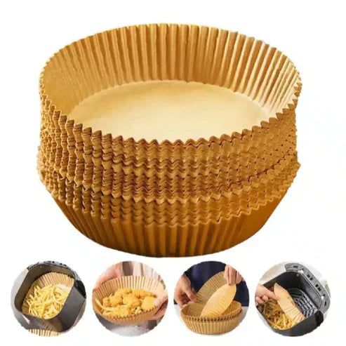 Friteuza Fara Ulei, Cu Aer Cald, Functie de Coacere, Putere 2400 W, Capacitate 6 litri  + 200 x Hartii Copt