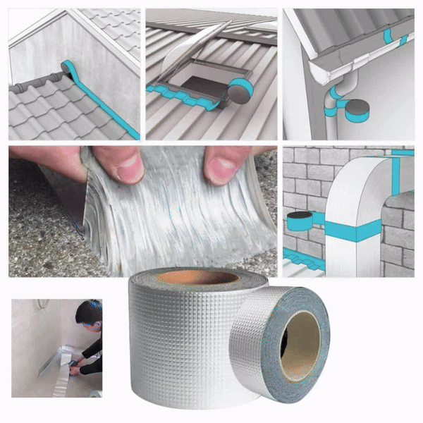 Banda Adeziva Durabila, Rezistenta La Apa si Temperaturi Inalte, Pentru Reparatii si Izolatii, 10 cm x 5 m, 1+1 CADOU