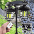 Felinar Dublu Cu Incarcare Solara, Super Luminos, 192 LED-uri COB, Cu Senzor de Miscare si Telecomanda, Impermeabil