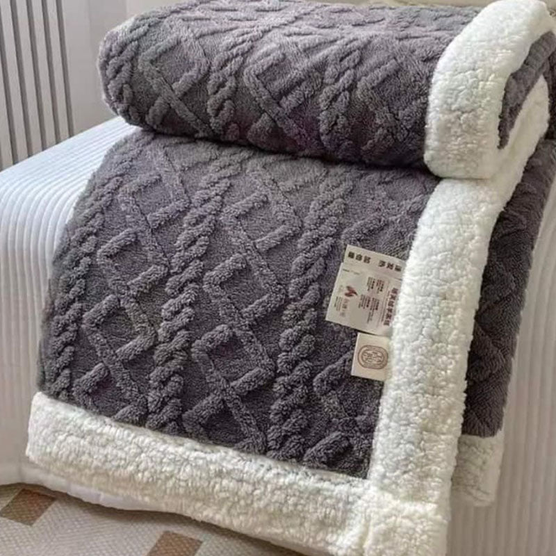 MODEL NOU: Patura Cocolino Groasa Dubla, Super Soft, Tip Tricotaj, cu Blanita, 200 x 230 cm + CADOU in VALOARE de 25 lei