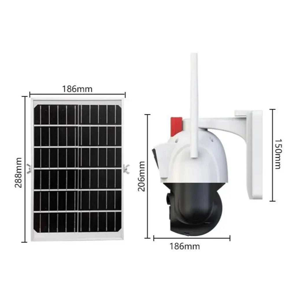 Cameră Solară Dublă | SIM 4G | Smart AI V380-Pro + Card 32GB