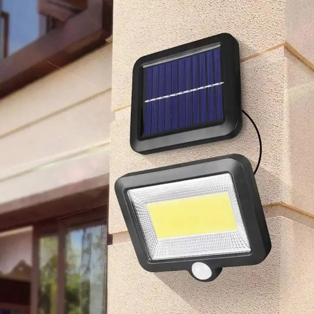Set 2 x Lampă Solară 100 LED-uri COB – Putere 30W, Panou Detasabil, Dimensiuni 250 x 250 x 100 mm