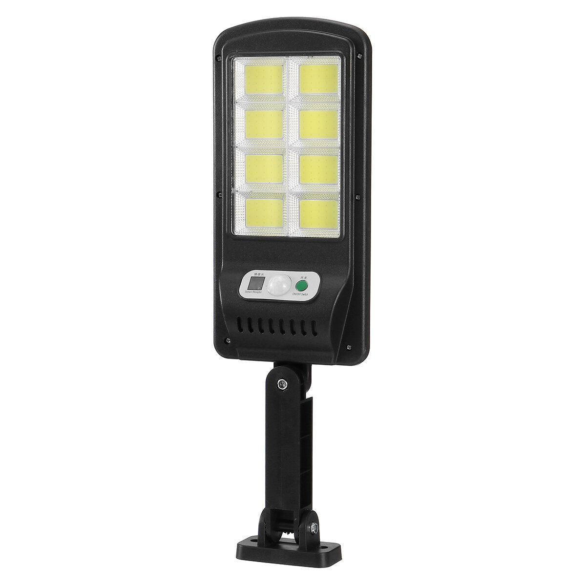 Set 4 Lampi LED Solare 150W COB 160 LED-uri cu Senzor de Mișcare, Autonomie 12-14 ore, IP65