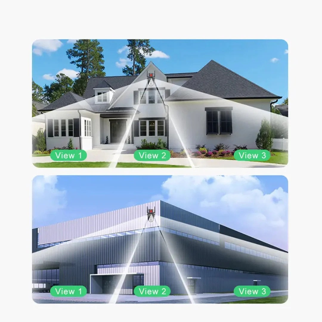 Camera de supraveghere Tripla WIFI/4G Zoom 10X, Rezolutie 4K, Detectie umana, Urmarire automata, IP66