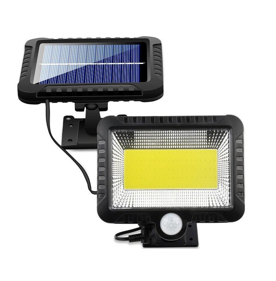 Set 4 Lămpi Solare 120W cu Senzor de Lumină și Mișcare Leduri COB + Telecomandă