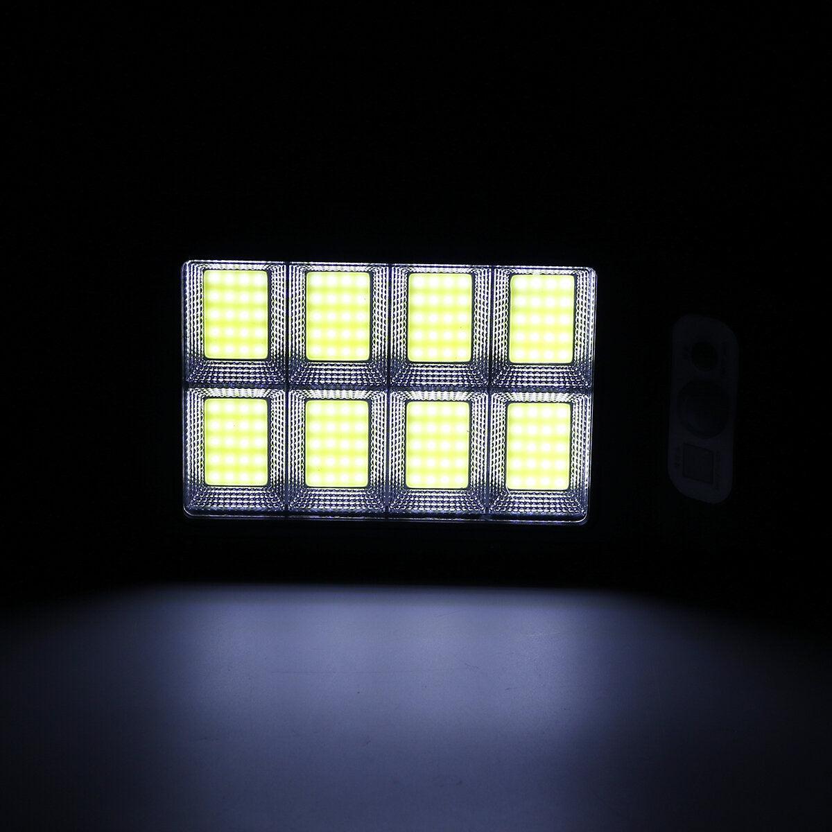 Set 4 Lampi LED Solare 150W COB 160 LED-uri cu Senzor de Mișcare, Autonomie 12-14 ore, IP65