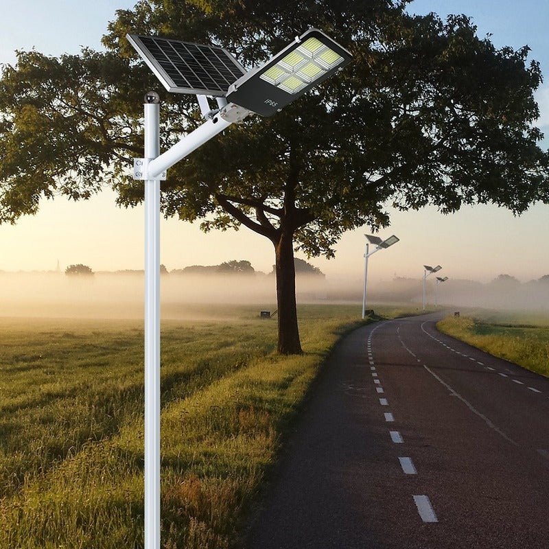 Lampă Stradală Solară Jortan TB-400W, 2000LM, 396 LED 5730, Telecomandă + Fotocelulă, IP66