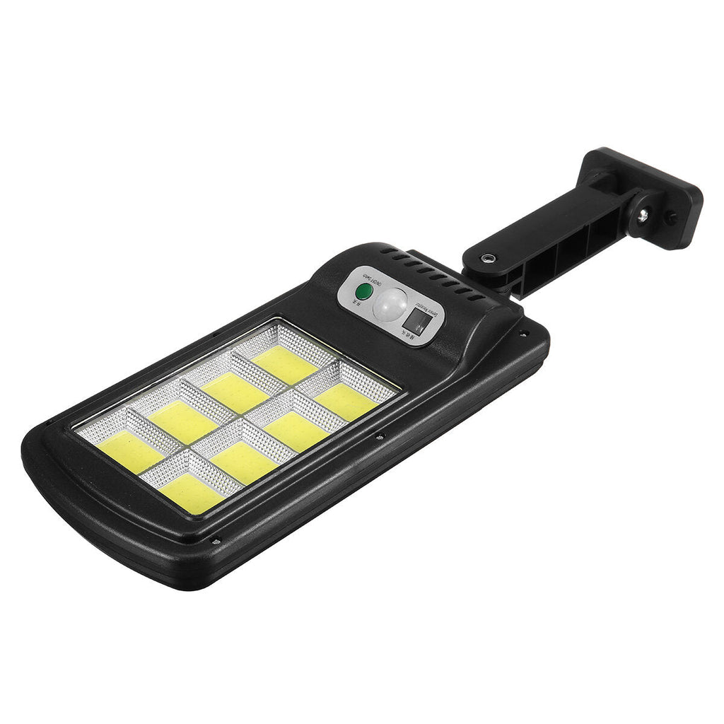 Set 4 Lampi LED Solare 150W COB 160 LED-uri cu Senzor de Mișcare, Autonomie 12-14 ore, IP65