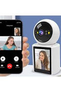 Camera de Supraveghere Inteligenta, Ecran de 2, 8 Inchi, 4mp, Rotatie 360 Grade, Monitor pentru Bebelusi, Wireless, Vedere pe Timp de Noapte Color