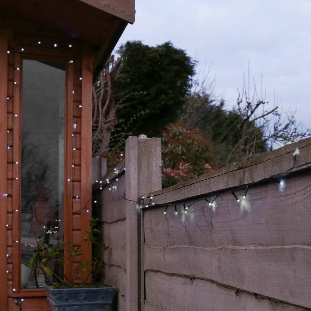 Pacet PROMO 2 Instalatii LED Craciun liniare, 100 m,  Alb-recere