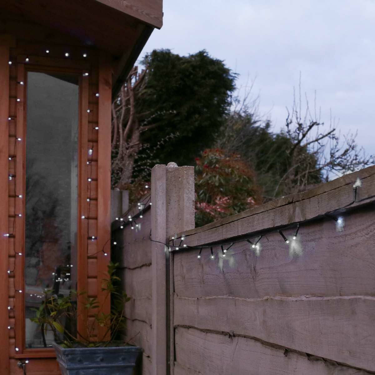 Pacet PROMO 2 Instalatii LED Craciun liniare, 100 m,  Alb-recere