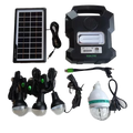 KIT Solar portabil USB, bluetooth, radio FM, MP3, 4 becuri incluse LP-0060