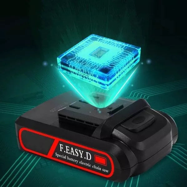 PACHET PROMO: Mini Fierastrau Electric Cu 2x Acumulatori + 2x Lant + 1x Lama, 6 Inch