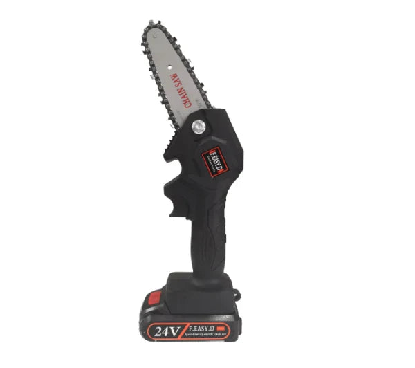 PACHET PROMO: Mini Fierastrau Electric Cu 2x Acumulatori + 1x Lant + 1x Lama, 6 Inch + Incarcator