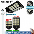 Lampa Stradala Cu Incarcare Solara VELORA, Panou Solar Integrat,  Putere Mare + Stalp De Sustinere CADOU + Acesorii+Lampa Solara 100x Led CADOU