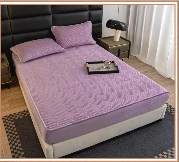 Topper Pentru Saltea, Cu Elastic, Material Tip Catifea, 160 X 200 cm + 2 Fete de Perna CADOU