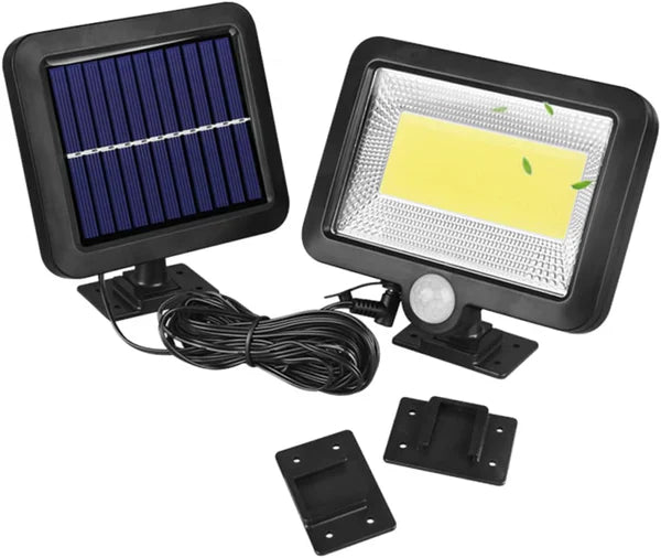 Lampa Cu Incarcare Solara, Cu Telecomanda si Senzor de Miscare, 100 LED COB + Lampa Cu Incarcare Solara 20 LED, CADOU