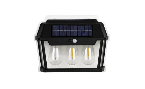 Lampa Solara De Perete Cu 3 Becuri LED, Cu Senzor de Miscare si Lumina, 3 Moduri de Iluminare, Rezistenta la Apa
