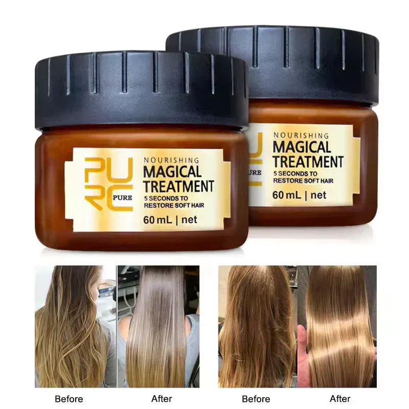 1+1 GRATIS: Masca tratament magica 60ml cu cheratina | Reparatie intensiva si restaurare par | Hidrateaza si protejeaza, pentru par sanatos si stralucitor